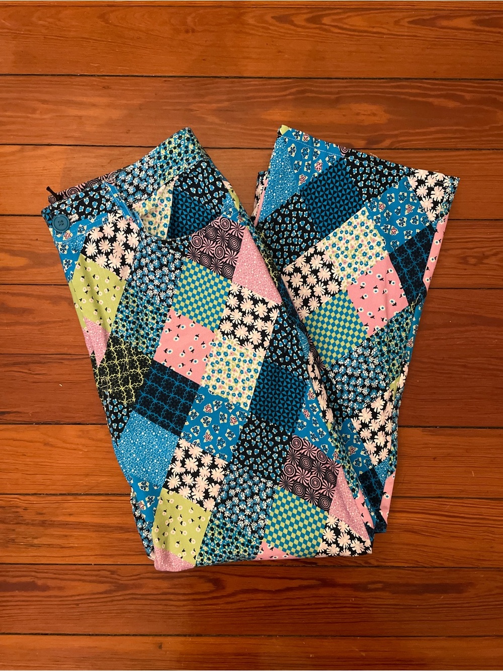 NWT Another Girl Patchwork Print Pants